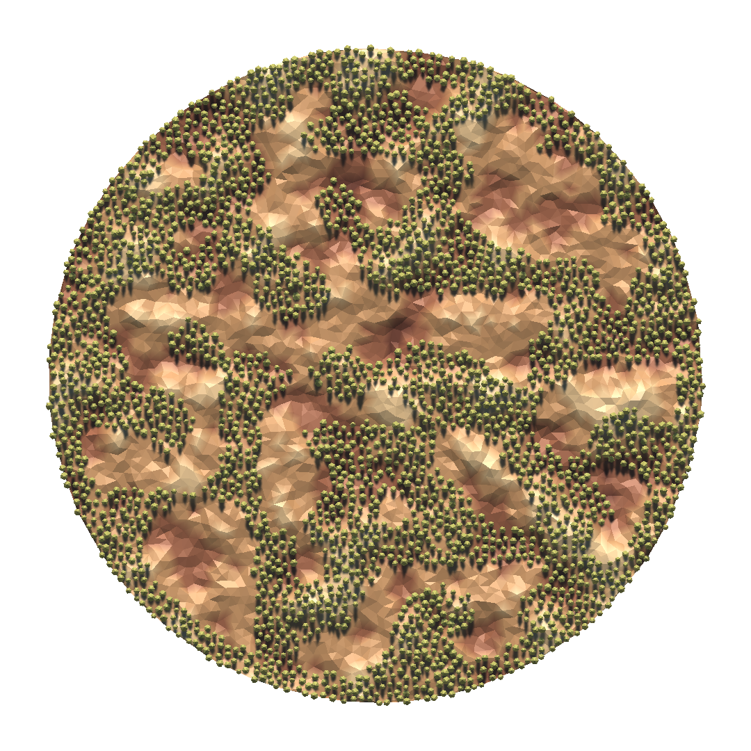 More interesting map with disconnected regions