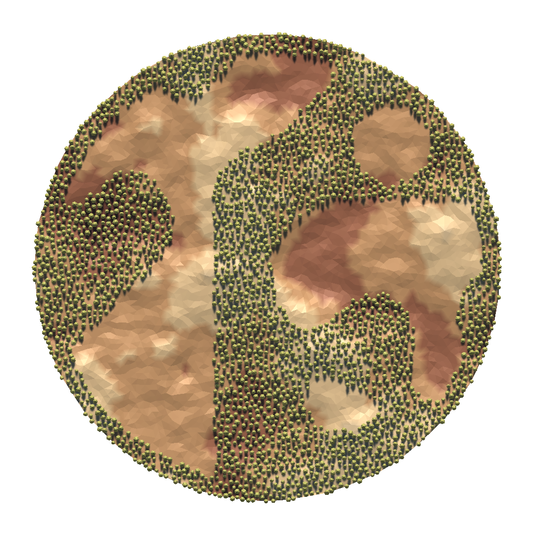 Map with disconnected regions